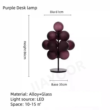 The Grape Cluster — Sculptural Glass Floor Lamp with Warm LED Glow