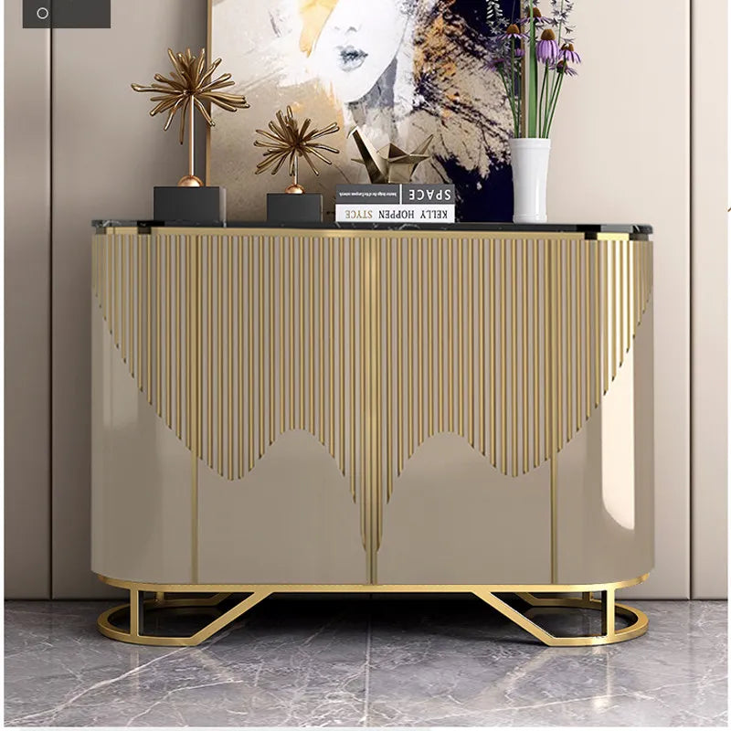 French Gold Luxury Living Room Display Cabinet Jonine&