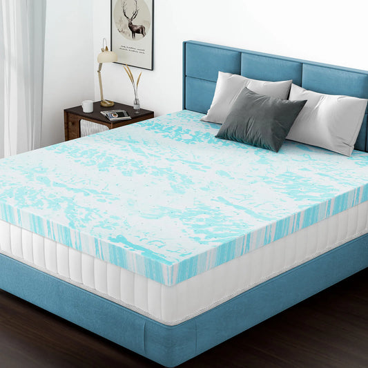 MCQ 2-Inch Memory Foam Gel Mattress Topper