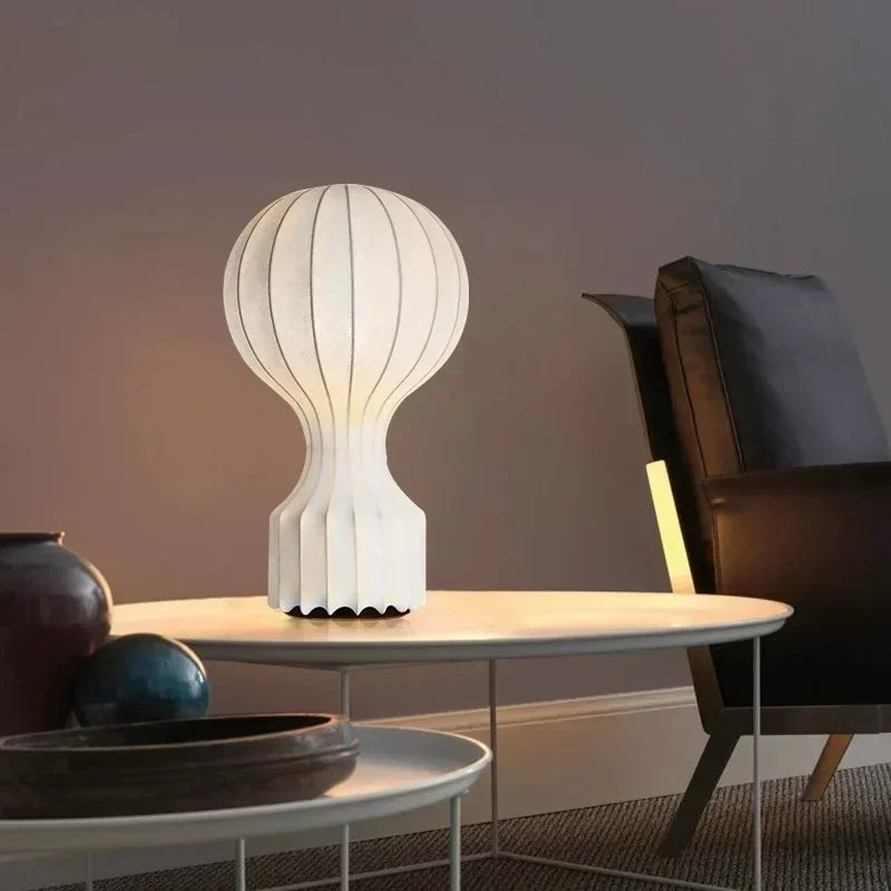 Wabi-Sabi Fabric Floor Lamp — Japandi Style for Bedroom & Living Room
