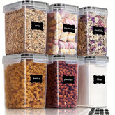 6-Piece Airtight Food Storage Container Set with Labels Jonine’s Corner
