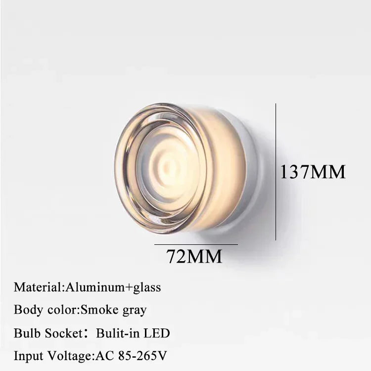 Glass Stone LED Wall Sconce