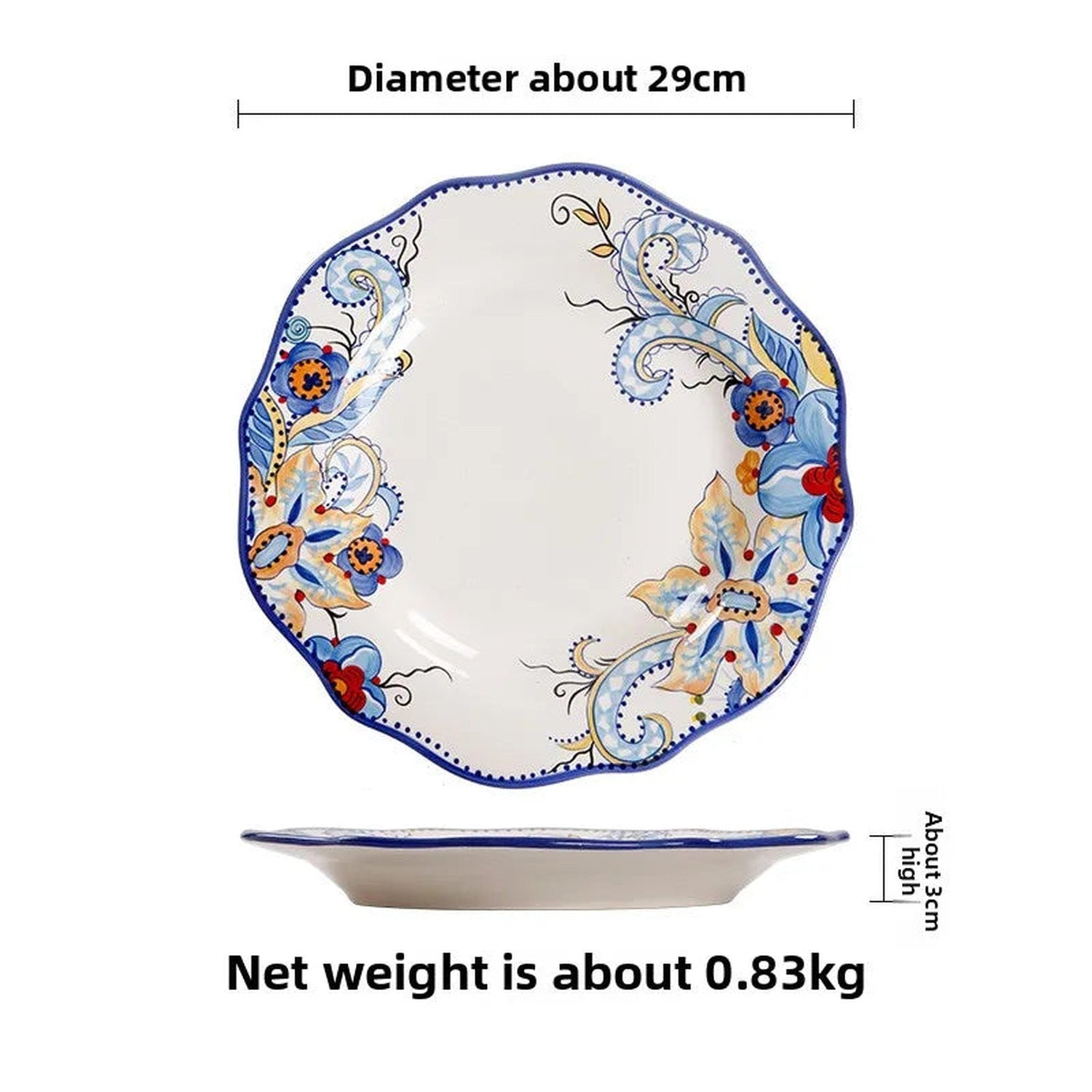 The Artisan Table — Hand-Painted Ceramic Dinner Plate