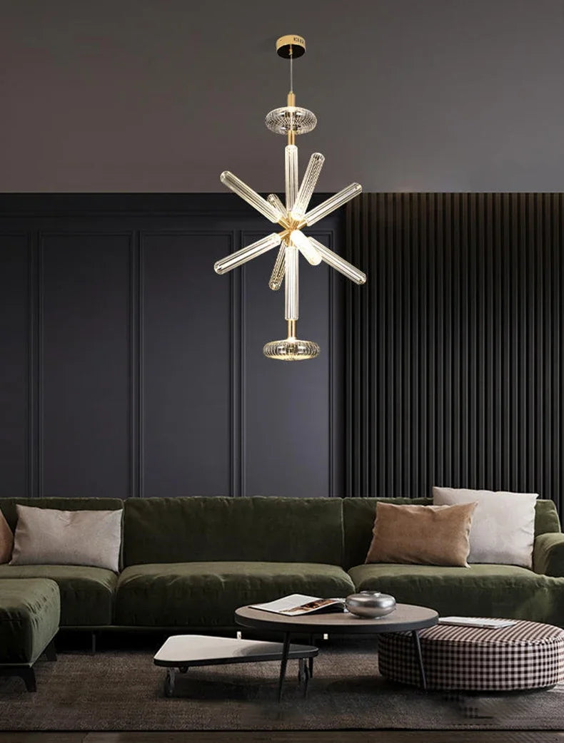 Nordic Luxury Art Glass Chandelier — High-End Pendant Lamp Home Décor