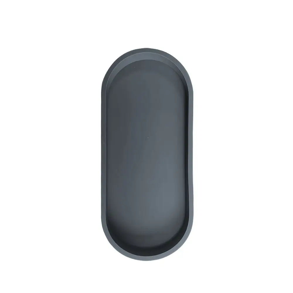 The Marble Tray — Oval Silicone Vanity &amp; Countertop Organizer Tray