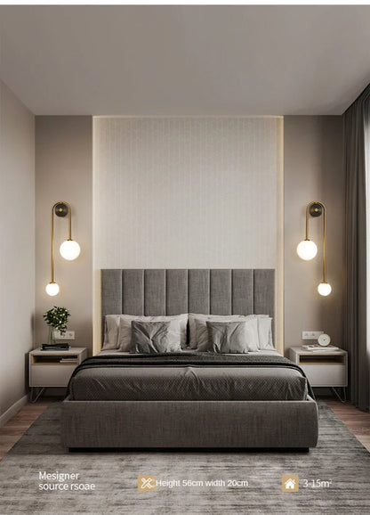 The Warm Detail — Gold Glass Ball Wall Sconce