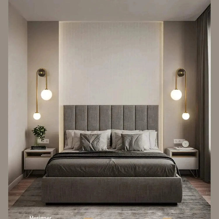 Gold Glass Ball Wall Sconce – Jonine’s Corner Modern LED Light
