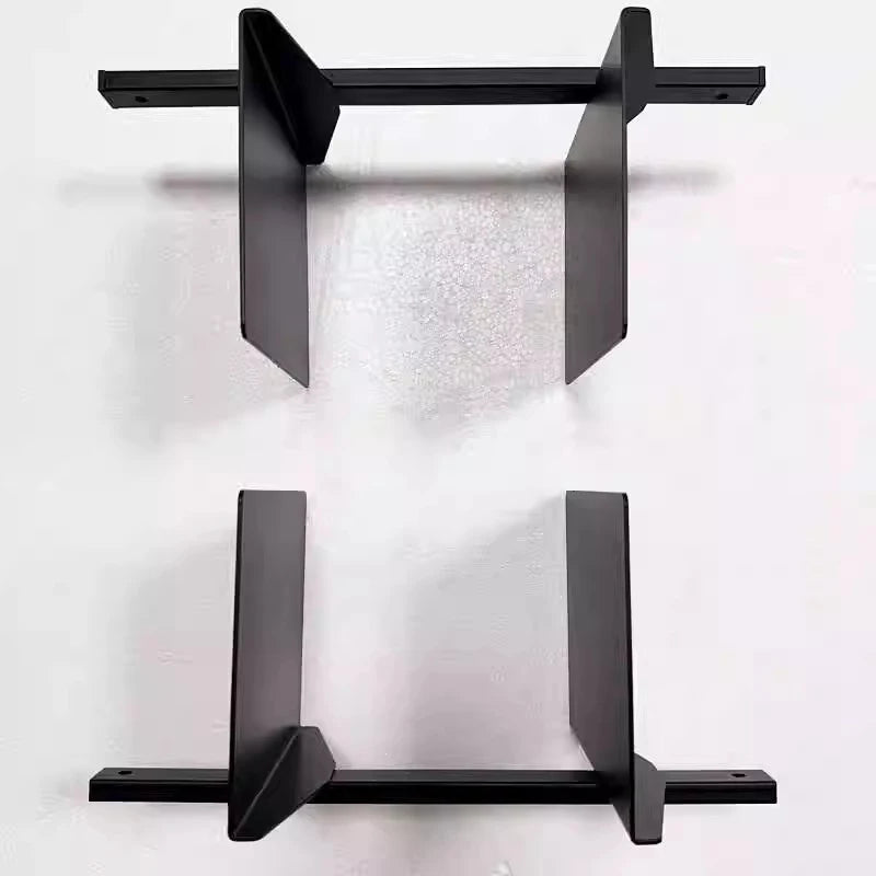 Modern Metal 2-Tier Bookshelf — Minimalist Wall Bookcase