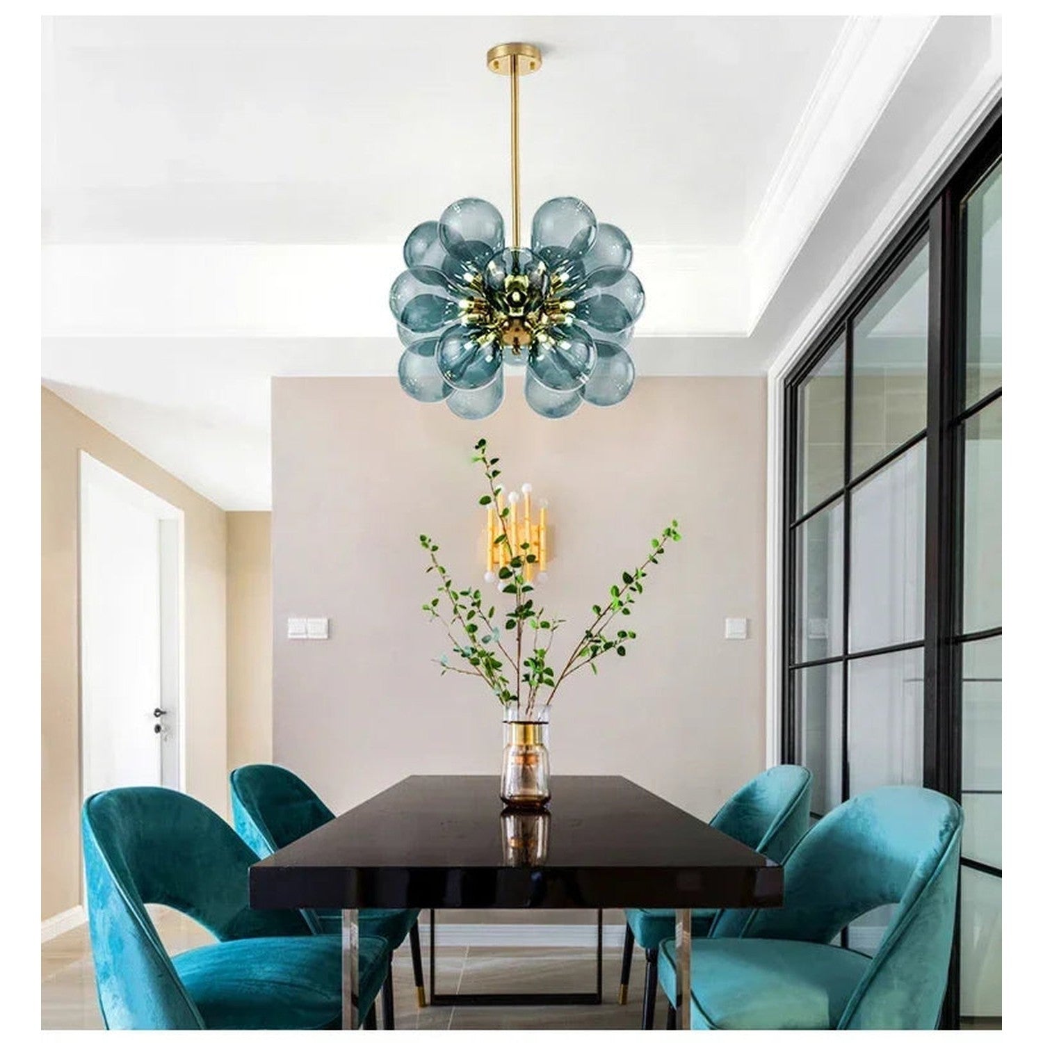 Suspended in Light — Designer Glass Bubble Chandelier for Bedroom &amp; Living Room