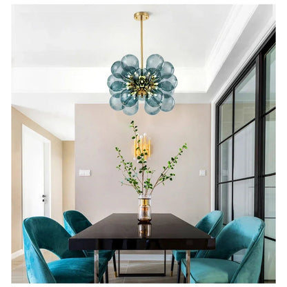 Suspended in Light — Designer Glass Bubble Chandelier for Bedroom &amp; Living Room