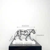 Hollow Metal Leopard Sculpture — Gold & Silver Decorative Figurine Jonine’s Corner