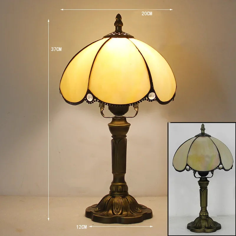 Old World Glow — European Retro Art Glass LED Desk Lamp