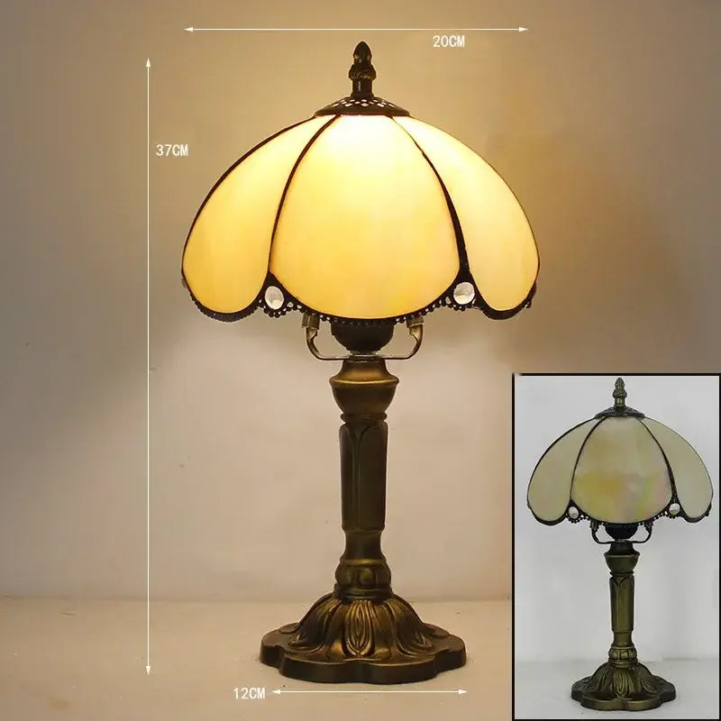 Old World Glow — European Retro Art Glass LED Desk Lamp