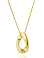 Stainless Steel Vintage Textured Delicate Necklace