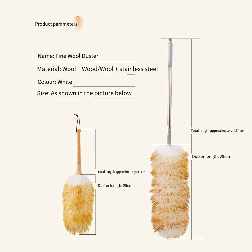 Natural Feather & Wool Duster