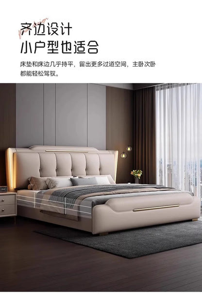 French King Upholstered Bed — Double Lounge Bedroom Frame