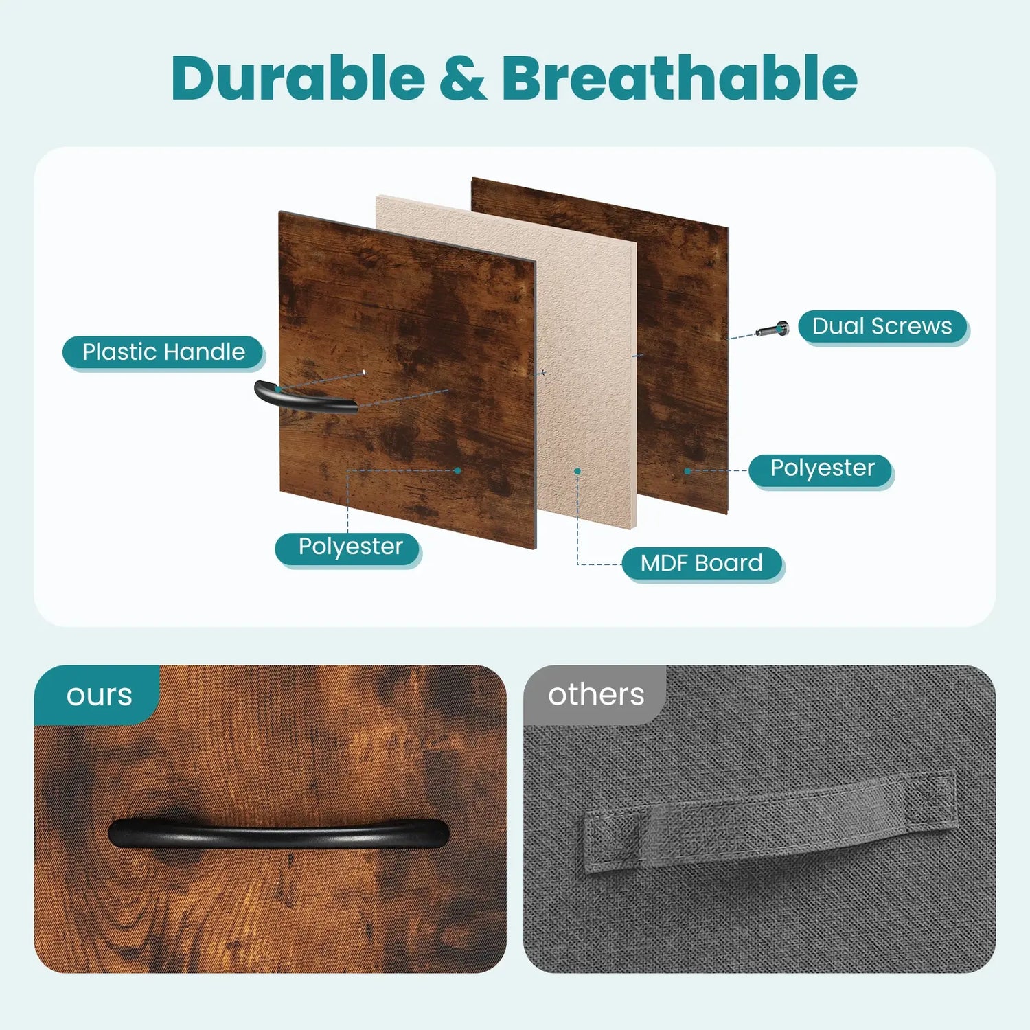 JHK Desser For Bedroom With 7 Fabric Drawers Organizer Storage Closet Chest Clothes For Living Room Display Cabinet Of Furniture Jonine&