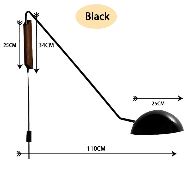 Modern Minimalist Long Arm LED Wall Lamp Design Style Golden Wall Lights Living Dining Room Bedside Sconce Adjustable Home Decor Jonine&