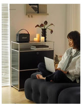 MLG Modern Dual Cabinet – Wood & Acrylic Living Room Storage