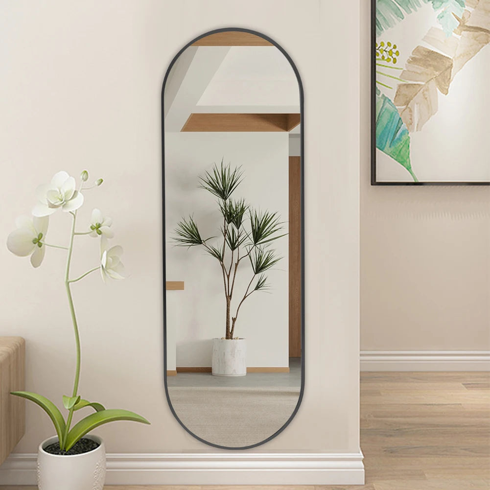 The Mirror That Opens the Room — Oversized Oval Full-Length Mirror