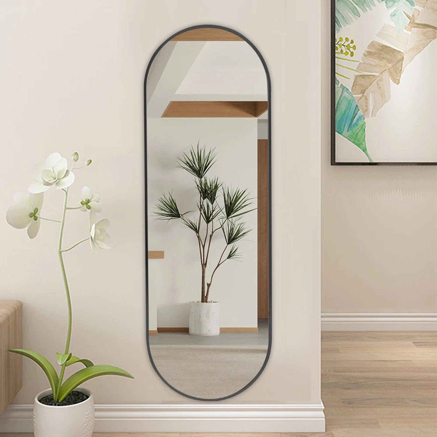 The Mirror That Opens the Room — Oversized Oval Full-Length Mirror