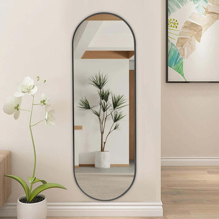 The Mirror That Opens the Room — Oversized Oval Full-Length Mirror