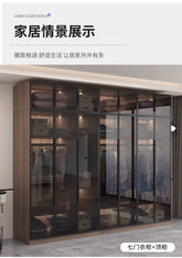 Glass light luxury corner cloakroom wardrobe Double clothes closet cabinets and wardrobes Cabinet dressing clothe home furniture Jonine&