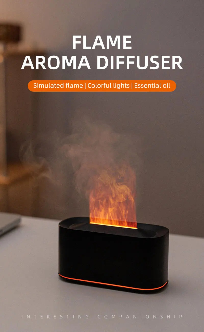 Flicker & Flow — Flame Effect Aromatherapy Diffuser & Humidifier