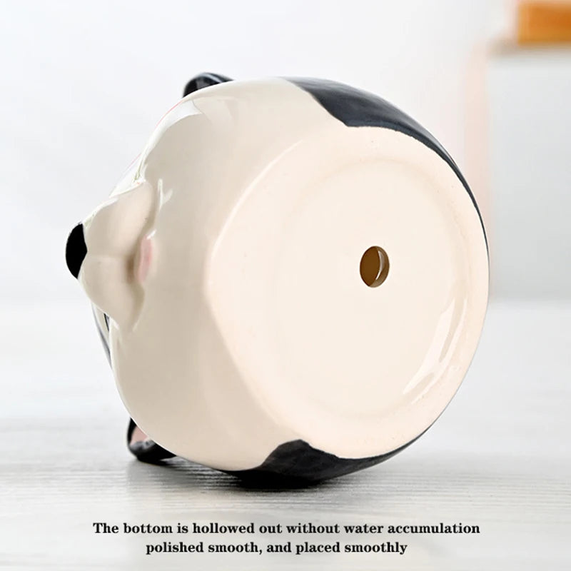 The Little Character — Ceramic Animal Succulent &amp; Plant Pot for Desk or Shelf