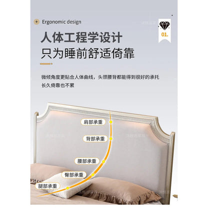 European Minimalist Waterproof Bed Frame with Headboard