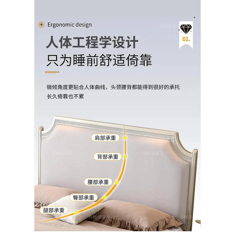 European Minimalist Waterproof Bed Frame with Headboard Jonine’s Corner