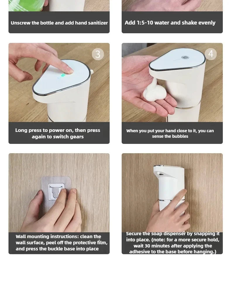Touch-Free Clean — Automatic Sensing Foam Soap Dispenser, Wall Mounted
