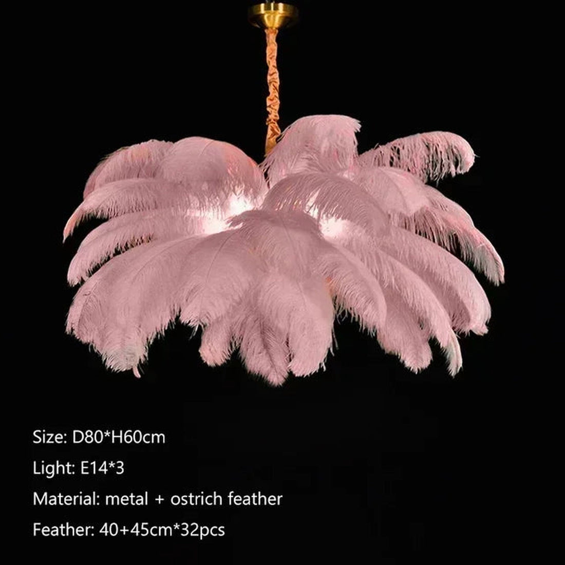 Soft Power — Nordic Ostrich Feather Chandelier for Bedroom &amp; Living Room