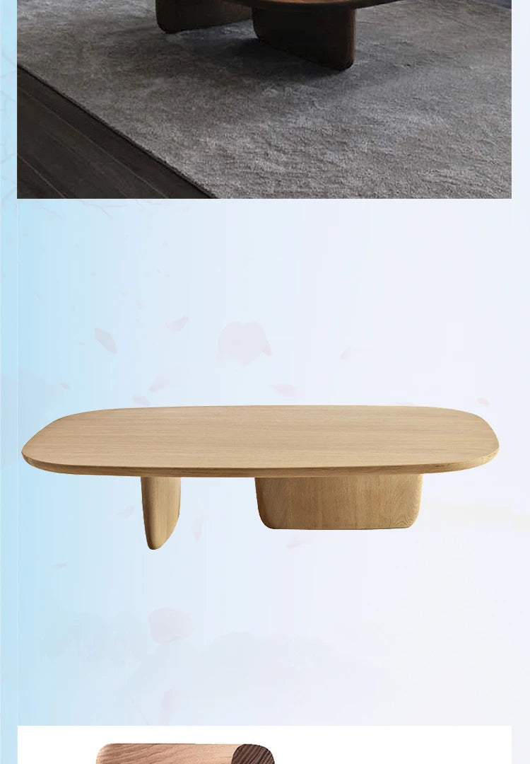 Nordic Minimalist Coffee Table — Modern Wood & Glam Living Room Center Table