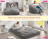 Sit Lounge Sleep — 3-in-1 Memory Foam Bean Bag Chair & Bed