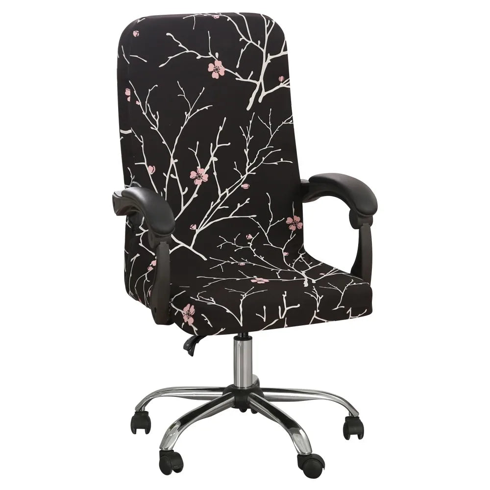 Fresh Look, Same Chair — Elastic Rotating Office Chair Cover with Back Protection