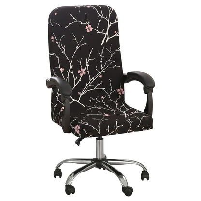 Fresh Look, Same Chair — Elastic Rotating Office Chair Cover with Back Protection
