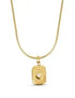Gold Heart Toggle Necklace — Beaded Chain Gift for Her