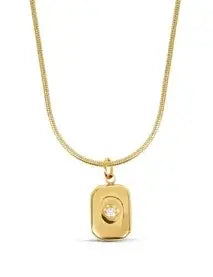 Gold Heart Toggle Necklace — Beaded Chain Gift for Her
