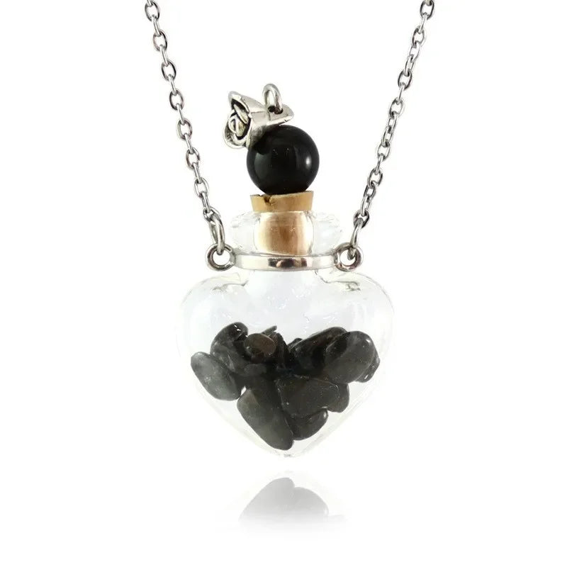 Fashion Glass Perfume Essential Oil Bottle Pendants DIY Women&