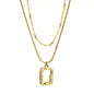 Stainless Steel Heart-shaped Pendant Necklace Metal Waterproof Jewelry For Women