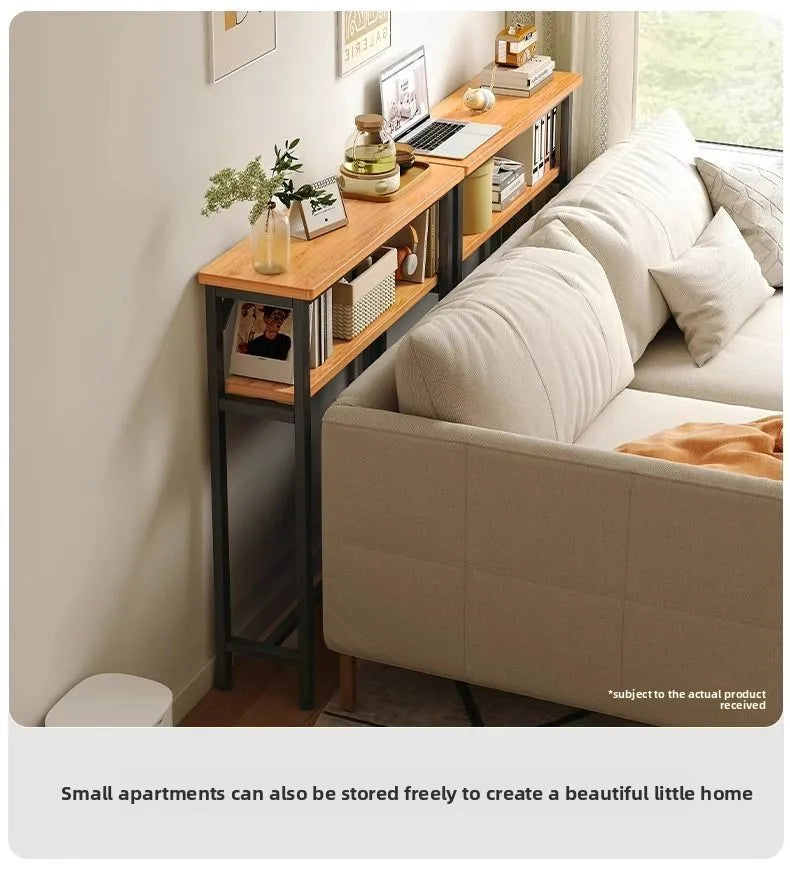 Multi-functional Living Room Long Partition Rack Bed Tail Storage Table Rear Sofa Gap Narrow Side Table Space-Saving Furniture Jonine’s Corner