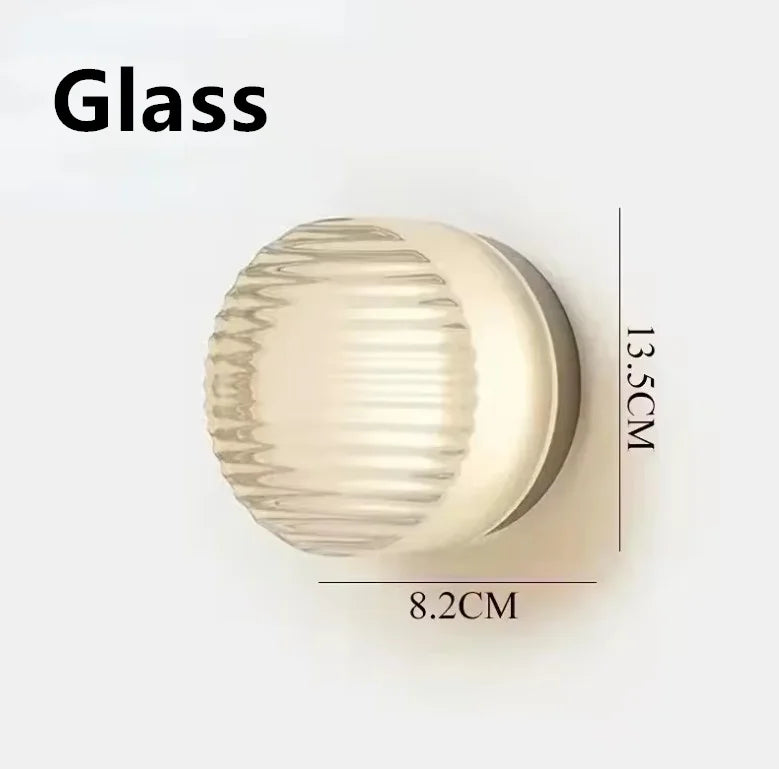 Glass Stone LED Wall Sconce