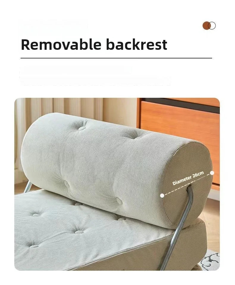 Foldable Nordic Sofa Bed — 1-Person Lazy Sofa for Bedroom & Living Room