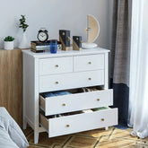 6-Drawer Chest of Drawers – White Bedroom Dresser & Storage Cabinet, 80x40x80cm Jonine’s Corner
