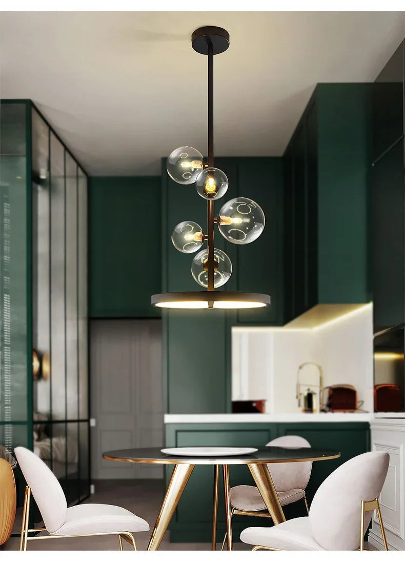Modern Glass Bubbles Led Pendant Lights for Table Dining Room Kitchen Bar Chandeliers Lamps Home Decor Lusters Lighting Fixture Jonine&