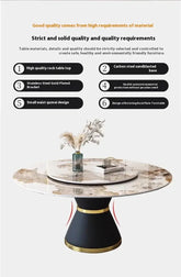 Round Sliding Table Luxury Table Stainless Steel Kitchen Islands Transparent Mesa Comedor Garden Furniture Sliding Dining Wash Jonine&