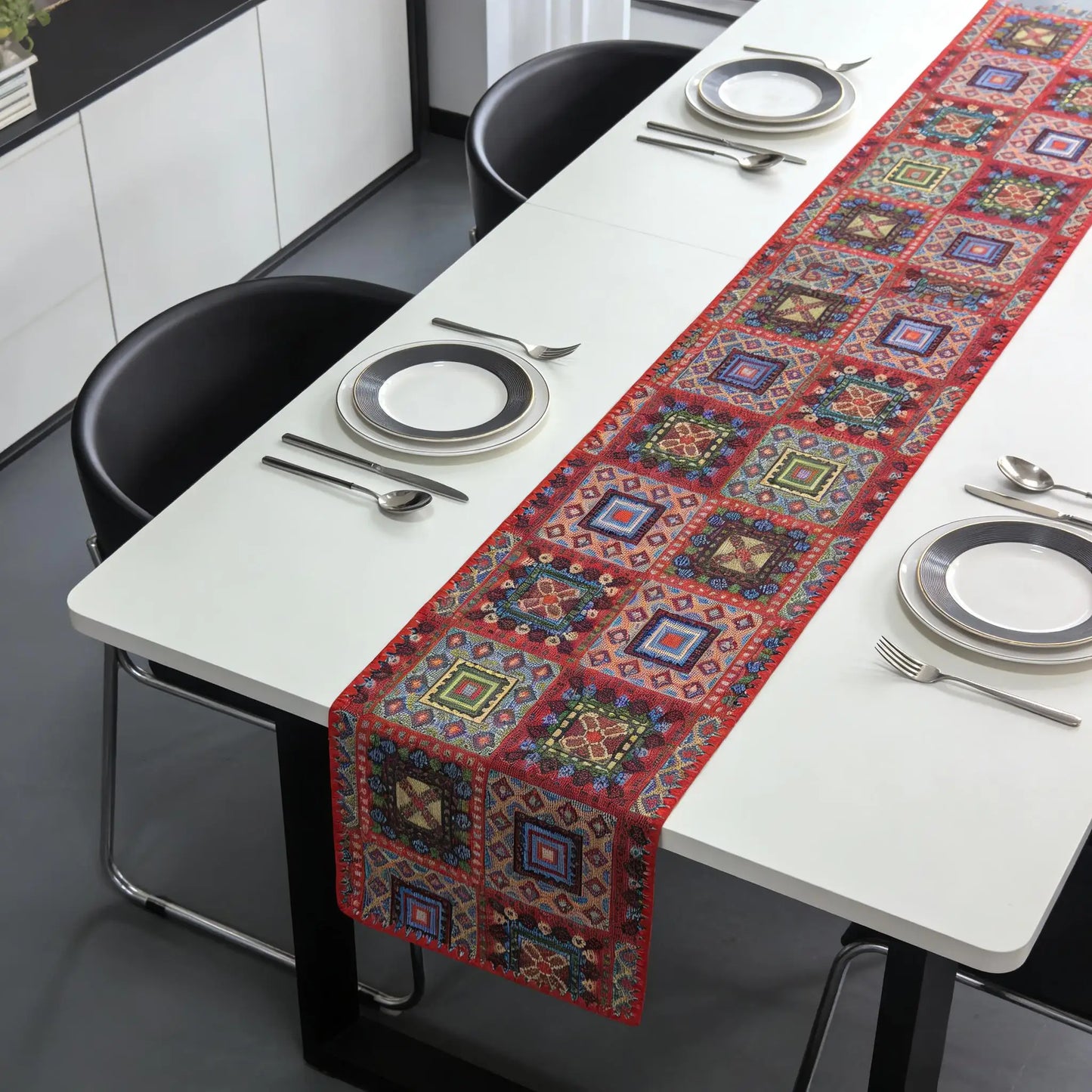 Nordic Cotton Linen Table Runner — Multiple Sizes & Patterns