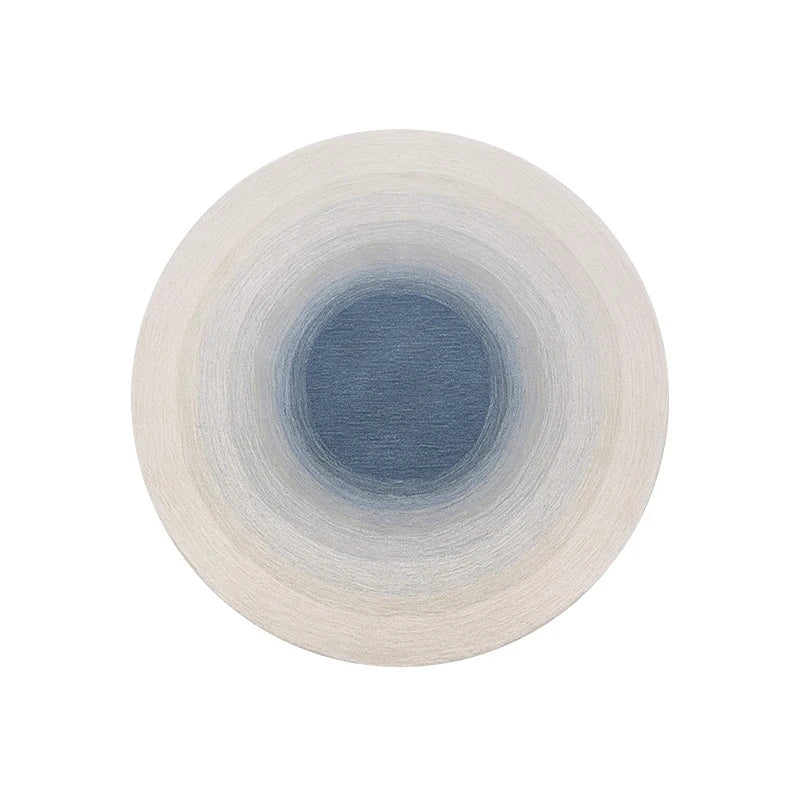 Round Gradient Area Rug — Machine Washable Non-Slip Floor Mat for Living Room & Bedroom