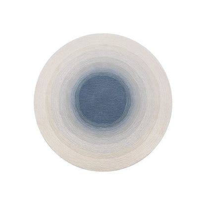Round Gradient Area Rug — Machine Washable Non-Slip Floor Mat for Living Room &amp; Bedroom